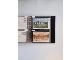 PRIVATGANZSACHEN: 1895/1912 (ca.), überwiegend reichhaltige ungebrauchte/gestempelte Sammlung von Privatpostkarten und Lithos