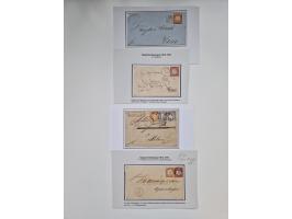 1872/74, umfangreiche Sammlung “Auslandsbriefe” mit ca. 70 Briefen und Karten mit besseren Frankaturen, R-Briefen, Grenzrayon