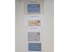1872/74, umfangreiche Sammlung “Auslandsbriefe” mit ca. 70 Briefen und Karten mit besseren Frankaturen, R-Briefen, Grenzrayon