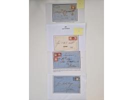 1872/74, umfangreiche Sammlung “Auslandsbriefe” mit ca. 70 Briefen und Karten mit besseren Frankaturen, R-Briefen, Grenzrayon