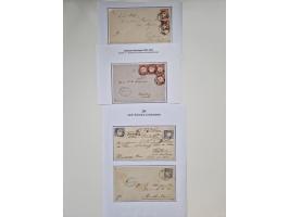 1872/74, umfangreiche Sammlung “Auslandsbriefe” mit ca. 70 Briefen und Karten mit besseren Frankaturen, R-Briefen, Grenzrayon