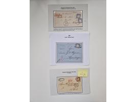 1872/74, umfangreiche Sammlung “Auslandsbriefe” mit ca. 70 Briefen und Karten mit besseren Frankaturen, R-Briefen, Grenzrayon