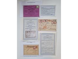 1872/74, umfangreiche Sammlung mit &nbsp;über 100 Briefen und Karten mit besseren Einzel- und Mehrfachfrankaturen, R- und Wer
