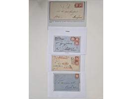 1872/74, umfangreiche Sammlung mit &nbsp;über 100 Briefen und Karten mit besseren Einzel- und Mehrfachfrankaturen, R- und Wer