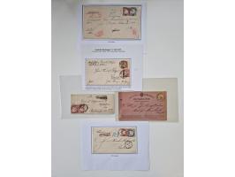 1872/74, umfangreiche Sammlung mit &nbsp;über 100 Briefen und Karten mit besseren Einzel- und Mehrfachfrankaturen, R- und Wer