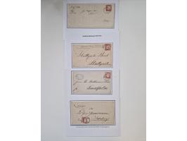 1872/74, umfangreiche Sammlung mit &nbsp;über 100 Briefen und Karten mit besseren Einzel- und Mehrfachfrankaturen, R- und Wer