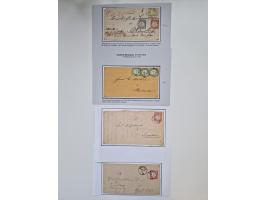 1872/74, umfangreiche Sammlung mit &nbsp;über 100 Briefen und Karten mit besseren Einzel- und Mehrfachfrankaturen, R- und Wer
