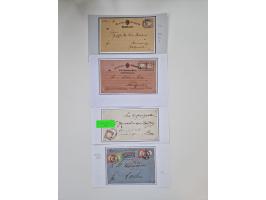 1872/74, umfangreiche Sammlung mit &nbsp;über 100 Briefen und Karten mit besseren Einzel- und Mehrfachfrankaturen, R- und Wer