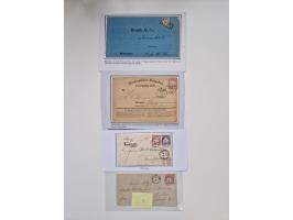 1872/74, umfangreiche Sammlung mit &nbsp;über 100 Briefen und Karten mit besseren Einzel- und Mehrfachfrankaturen, R- und Wer
