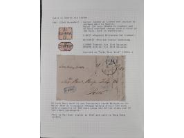 1839/57, 11 letters, all passing the British offices in Virgo or Cadiz, with different and interesting markings and cancels, 