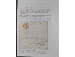 1839/57, 11 letters, all passing the British offices in Virgo or Cadiz, with different and interesting markings and cancels, 