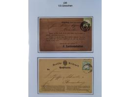 1872/74, Sammlung mit fast 90 Einzel- und Mehrfachfrankaturen der Wertstufen ⅓ Gr., 1 Gr., 2 Gr., 1 Kr. und 3 Kr. mit praktis