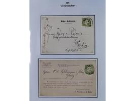 1872/74, Sammlung mit fast 90 Einzel- und Mehrfachfrankaturen der Wertstufen ⅓ Gr., 1 Gr., 2 Gr., 1 Kr. und 3 Kr. mit praktis