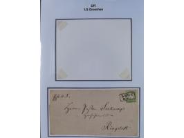 1872/74, Sammlung mit fast 90 Einzel- und Mehrfachfrankaturen der Wertstufen ⅓ Gr., 1 Gr., 2 Gr., 1 Kr. und 3 Kr. mit praktis