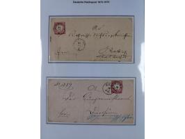 1872/74, Sammlung mit fast 90 Einzel- und Mehrfachfrankaturen der Wertstufen ⅓ Gr., 1 Gr., 2 Gr., 1 Kr. und 3 Kr. mit praktis