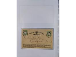 1872/74, Sammlung mit fast 90 Einzel- und Mehrfachfrankaturen der Wertstufen ⅓ Gr., 1 Gr., 2 Gr., 1 Kr. und 3 Kr. mit praktis