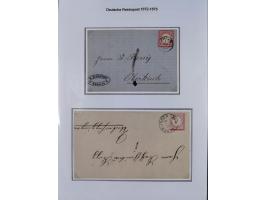 1872/74, Sammlung mit fast 90 Einzel- und Mehrfachfrankaturen der Wertstufen ⅓ Gr., 1 Gr., 2 Gr., 1 Kr. und 3 Kr. mit praktis