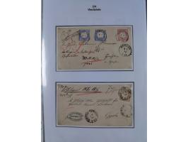 1872/74, Sammlung “Wertbriefe” mit 31 frankierten und zwei unfrankierten Wertbriefen. Dabei GSU mit Zufrankaturen, bessere Ei