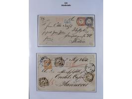 1872/74, Sammlung “Wertbriefe” mit 31 frankierten und zwei unfrankierten Wertbriefen. Dabei GSU mit Zufrankaturen, bessere Ei