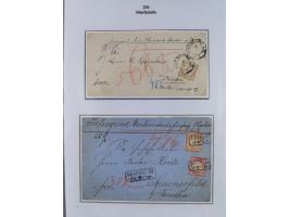 1872/74, Sammlung “Wertbriefe” mit 31 frankierten und zwei unfrankierten Wertbriefen. Dabei GSU mit Zufrankaturen, bessere Ei