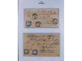 1872/74, Sammlung “Wertbriefe” mit 31 frankierten und zwei unfrankierten Wertbriefen. Dabei GSU mit Zufrankaturen, bessere Ei
