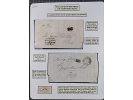 1797/1871, 20 letters, all passing the British Post Offices in Lisbon, with different and interesting markings and cancels, a