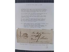 1797/1871, 20 letters, all passing the British Post Offices in Lisbon, with different and interesting markings and cancels, a