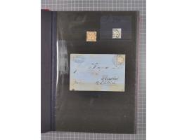 BERLIN-WESEL, kleine gestempelte Sammlung mit ca. 200 Werten, dabei u.a. Mi.-Nr. 1 im waagerechten Paar “WESEL” sowie "STRASS