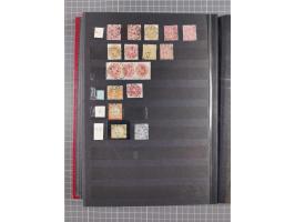 BERLIN-WESEL, kleine gestempelte Sammlung mit ca. 200 Werten, dabei u.a. Mi.-Nr. 1 im waagerechten Paar “WESEL” sowie "STRASS