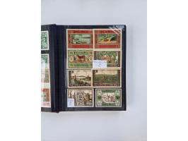 Notgeld-Serienscheine, saubere Sammlung in 16 meist dicken Steckalben, sauber nach Orten und Serien sortiert, überschlägig et