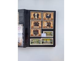 Notgeld-Serienscheine, saubere Sammlung in 16 meist dicken Steckalben, sauber nach Orten und Serien sortiert, überschlägig et