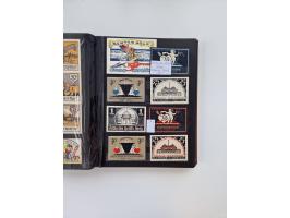 Notgeld-Serienscheine, saubere Sammlung in 16 meist dicken Steckalben, sauber nach Orten und Serien sortiert, überschlägig et