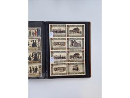 Notgeld-Serienscheine, saubere Sammlung in 16 meist dicken Steckalben, sauber nach Orten und Serien sortiert, überschlägig et