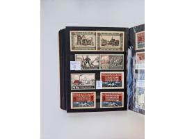 Notgeld-Serienscheine, saubere Sammlung in 16 meist dicken Steckalben, sauber nach Orten und Serien sortiert, überschlägig et