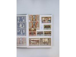 Notgeld-Serienscheine, saubere Sammlung in 16 meist dicken Steckalben, sauber nach Orten und Serien sortiert, überschlägig et