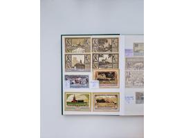 Notgeld-Serienscheine, saubere Sammlung in 16 meist dicken Steckalben, sauber nach Orten und Serien sortiert, überschlägig et