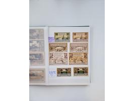 Notgeld-Serienscheine, saubere Sammlung in 16 meist dicken Steckalben, sauber nach Orten und Serien sortiert, überschlägig et