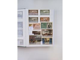 Notgeld-Serienscheine, saubere Sammlung in 16 meist dicken Steckalben, sauber nach Orten und Serien sortiert, überschlägig et