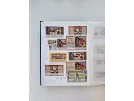 Notgeld-Serienscheine, saubere Sammlung in 16 meist dicken Steckalben, sauber nach Orten und Serien sortiert, überschlägig et