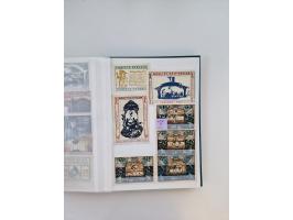 Notgeld-Serienscheine, saubere Sammlung in 16 meist dicken Steckalben, sauber nach Orten und Serien sortiert, überschlägig et