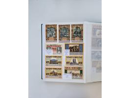 Notgeld-Serienscheine, saubere Sammlung in 16 meist dicken Steckalben, sauber nach Orten und Serien sortiert, überschlägig et