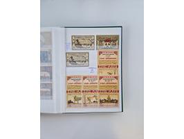 Notgeld-Serienscheine, saubere Sammlung in 16 meist dicken Steckalben, sauber nach Orten und Serien sortiert, überschlägig et