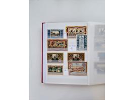 Notgeld-Serienscheine, saubere Sammlung in 16 meist dicken Steckalben, sauber nach Orten und Serien sortiert, überschlägig et