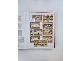 Notgeld-Serienscheine, saubere Sammlung in 16 meist dicken Steckalben, sauber nach Orten und Serien sortiert, überschlägig et