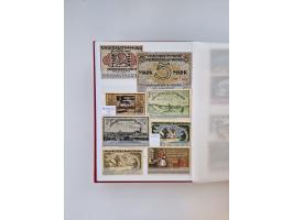 Notgeld-Serienscheine, saubere Sammlung in 16 meist dicken Steckalben, sauber nach Orten und Serien sortiert, überschlägig et