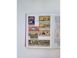 Notgeld-Serienscheine, saubere Sammlung in 16 meist dicken Steckalben, sauber nach Orten und Serien sortiert, überschlägig et