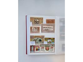 Notgeld-Serienscheine, saubere Sammlung in 16 meist dicken Steckalben, sauber nach Orten und Serien sortiert, überschlägig et