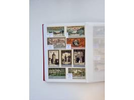 Notgeld-Serienscheine, saubere Sammlung in 16 meist dicken Steckalben, sauber nach Orten und Serien sortiert, überschlägig et