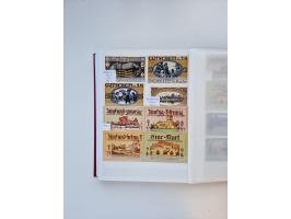 Notgeld-Serienscheine, saubere Sammlung in 16 meist dicken Steckalben, sauber nach Orten und Serien sortiert, überschlägig et