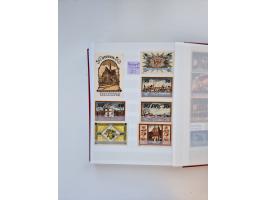 Notgeld-Serienscheine, saubere Sammlung in 16 meist dicken Steckalben, sauber nach Orten und Serien sortiert, überschlägig et